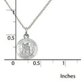 thumbnail image 2 of Primal Silver Sterling Silver Saint Christopher Medal with 18-inch Forzantina Cable Chain, 2 of 6