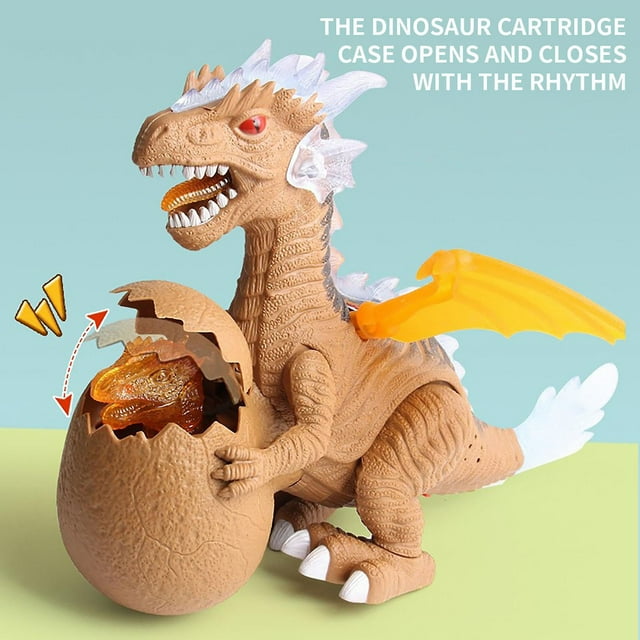 Juguete electrónico con sonido de dinosaurio que camina y ruge para niños mayores de 3 años