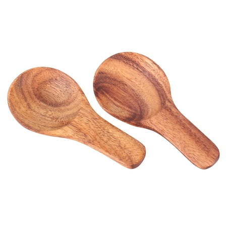 

Frcolor 2pcs Milk Powder Spoon Mini Wood Spoons Short Handle Ice Cream Scoop Kitchen Tea Accessories