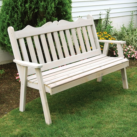 A & L Furniture Western Red Cedar Royal English Garden Bench