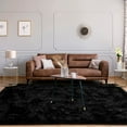 thumbnail image 2 of Arogan Soft Fluffy Area Rug Modern Shaggy Bedroom Rugs for Kids Room Nursery Rug Floor Carpets, 8'x 10',Black, 2 of 8