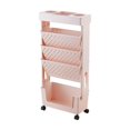 thumbnail image 1 of HLONK Movable Classroom Desk Book Storage Rack - Multi-layer Trolley for Stationery and Books Organization, 1 of 8