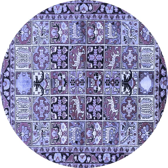 Ahgly Company Indoor Round Persian Blue Traditional Area Rugs, 6' Round