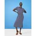 thumbnail image 2 of Time and Tru Women's Belted Knit Dress with Side Slits, Sizes XS-XXXL, 2 of 6