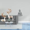 thumbnail image 2 of 3 Pieces Deer Sculpture Reindeer Figurine Monkey Buddha Statue Resin Craft Ornament for Home Patio Garden Decor, 2 of 8