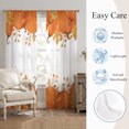 thumbnail image 6 of Thanksgiving Sheer Curtains 84 Inches Long, Fall Harvest Pumpkin Berry Maple Leaves Light Filtering Window Curtains for Living Room, Rod Pocket Voile Sheer Curtain Drapes, 52"W x 84"L, 2 Panels, 6 of 9