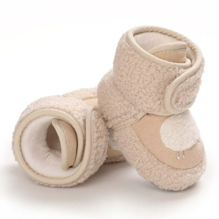 

QISIWOLE Winter Toddler Baby Boys Girls Fleece Soft Soled Shoes Toddler Boots Sales
