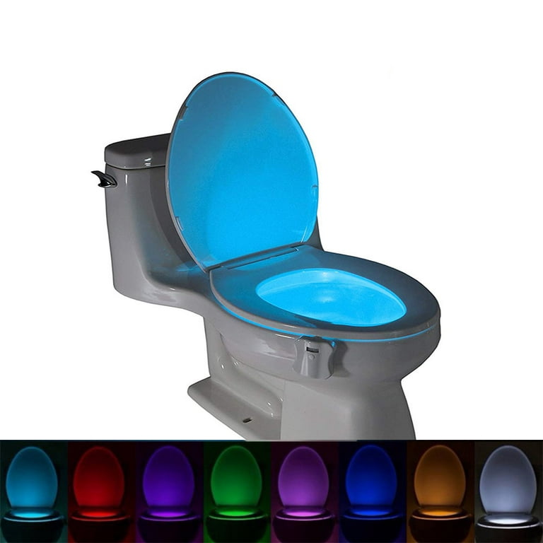 LED Toilet Bathroom Night Light PIR Motion Activated Seat Sensor 8 Colors