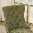 thumbnail image 5 of PAPROOS Vanity Chair, Swivel Home Office Chair, Ergonomic Home Desk Chair with Silver Metal Base, Adjustable Height, Chenille Upholstered Tufted Button Task Chair, Gray, 5 of 10