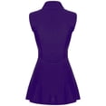 thumbnail image 4 of MSemis Womens Tennis Dresses Padded Built in Bra Workout Zipper Sports Dress Purple M, 4 of 7