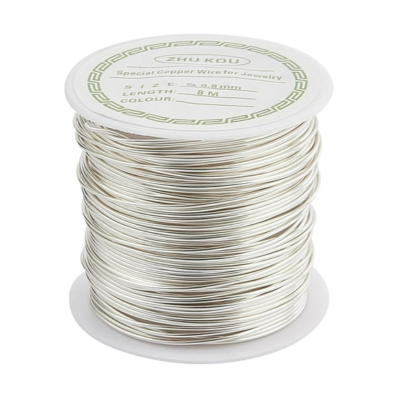 20 Gauge(0.8mm) 26.24 Feet(8m) Round Copper Wire Copper Beading Wire Bendable Metal Wire Jewelry Craft Wire DIY Accessories for Jewelry Making Beading Making DIY Artwork