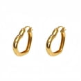 thumbnail image 2 of 14K Gold Plated Heart Hoop Earrings for Women, Lightweight and Hypoallergenic Earrings, 2 of 7