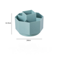 thumbnail image 2 of Rotating Desk Pen Holder Pencil Makeup Storage Box Desktop Organizer Stand Office Stationery Container Accessories Blue, 2 of 3