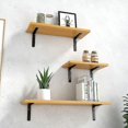 thumbnail image 3 of Soportes de estante, 4 paquetes en forma de L, soportes montados en la pared resistentes negros de 6 pulgadas, soporte decorativo moderno, 3 of 5