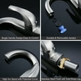 thumbnail image 7 of Wowow Brushed Nickel Single Hole Bathroom Basin Faucet with Drain Assembly and, 7 of 7