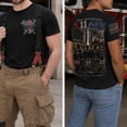 thumbnail image 2 of 9/11 25th Anniversary Memorial Firefighter Shirt, Never Forget 9-11-2001 Tribute Tee, FDNY Police EMS Patriotic T-Shirt, Unisex 2-Side Multicolor, 2 of 6