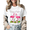 White, variant on Happy Easter Flamingo Eggs Basket Graphic Tees Womans Tshirt Shirts Black White S-5XL Tops