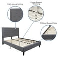 thumbnail image 3 of Flash Furniture Roxbury Queen Size Tufted Upholstered Platform Bed in Light Gray Fabric, 3 of 11