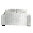thumbnail image 6 of Oversized Chaise Lounge Loveseat with Movable Ottoman, 61.42" Corduroy Upholstered Sectional Sofa Cloud Couch w/Cup Holders, Built-in Speaker,Wireless Charger & USB Ports for Living Room ﻿, 6 of 18