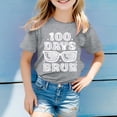 thumbnail image 2 of TZEWGL Tops For Toddler Short Sleeve 100 Days Of School Prints Trendy Fans Present Clothes For Infnants size 8-9T, 2 of 4