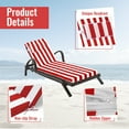 thumbnail image 3 of SDJPOI Outdoor Chaise Lounge Cushions,72×21×3in Patio Chair Cushion for Pool Beach（Red White,4pc）, 3 of 7