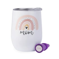 Mom Tumbler - 12oz Insulated Stainless Steel Wine Tumbler - Gifts for Moms - Mom Cup - Mom Mug