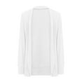 thumbnail image 5 of Outfmvch Women Lightweight Cardigans Open Front Casual Solid Color Long Sleeve Knit Sweater Cover Up with Pockets White XL, 5 of 6