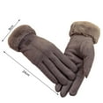 thumbnail image 6 of 1 Pair Womens Winter Warm Touchscreen Gloves Thermal Soft Lining Elastic Cuff Gloves, 6 of 7