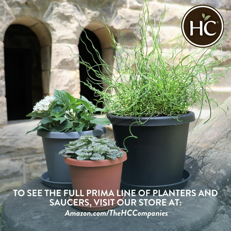 The HC Companies Prima Planter Round Plant Pot - Plastic, Drainage