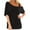 Black, variant on Buigttklop Womens Tops for Summer Sleeve Casual T-Shirt Top Short Sleeve Skew Collar Blouses