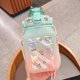 thumbnail image 5 of Linda botella de agua de gran vientre, botella deportiva portátil resistente al calor de gran capacidad con correa para el hombro, pegatina de dibujos animados para viajes al aire libre, 5 of 7