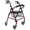 Karman Healthcare R-4600-BD 4 wheel Rollator-Burgundy