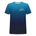 thumbnail image 2 of T-shirts Dégradé Montagne pour Femmes 2026 Été Décontracté Manches Courtes Col Rond T-Shirts Graphiques Randonnée Camping Hauts, 2 of 3