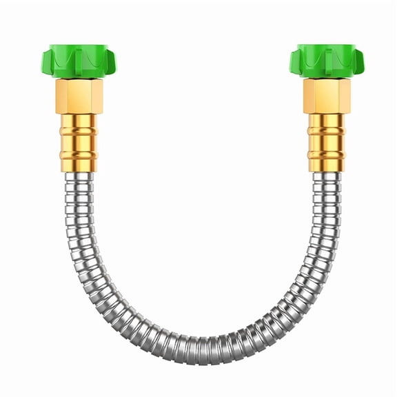 Backyard 2 Ft Stainless Steel Garden Hose with Female-to-Female Connector for Hose Reel Extension