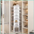 thumbnail image 5 of Rotating Shoe Rack 7-Tier 360° Revolving, Fits 28 Pairs, White | Modern | Bedroom, 5 of 19