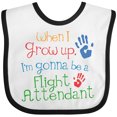 thumbnail image 3 of Inktastic Flight Attendant Future Boys or Girls Baby Bib, 3 of 4
