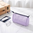 thumbnail image 4 of Mesh Cosmetic Bag Handheld Travel Organizer,Breathable Quick-Dry Nylon Makeup Pouch,Lightweight Portable Storage Solution for Beach Vacation Outdoor Trip and Daily Use Purple, 4 of 4