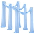 thumbnail image 2 of Fairnull Wedding Arch Drape Fabric Extra Long 3 Panels Wide Sheer Wrinkle Free Soft Wedding Party Archway Backdrop Drapery Party Supplies, 2 of 11