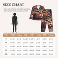 thumbnail image 4 of Saiise Flower Crown Cat Print Women Soft Pajama Sets,Long Sleeve Sleepwear Button Up 2-Piece Pjs Lounge Sets-Small, 4 of 7