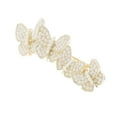 thumbnail image 4 of Unique Bargains 1 Pc Butterfly Pearl French Barrette Hair Clips Hairdo Clip for Home Beige, 4 of 5