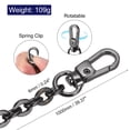 thumbnail image 2 of Uxcell 39"x0.24" Purse Chain Strap, 2Pack Purse Handle Shoulder Bag Replacement Strap(Black), 2 of 5