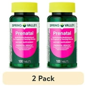 (2 pack) Spring Valley Prenatal Multivitamin/Multimineral for Pregnant and Nursing Women Dietary Supplement Tablets, 100 Count