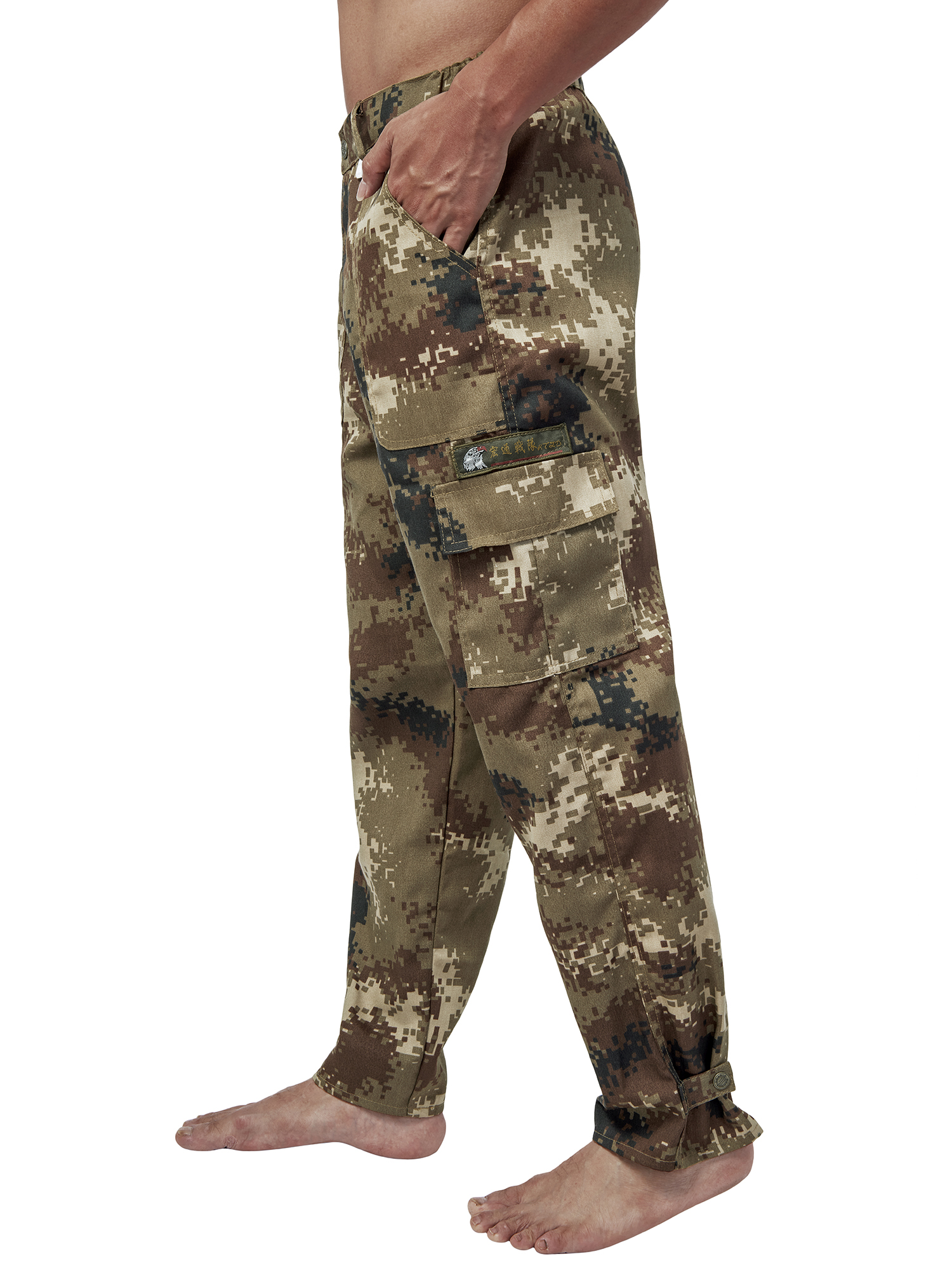 FOCUSSEXY Men Comfort Cargo Pant Tactical Combat Cargo Pocket Long Pants Work Wear Casual Bottoms Outdoor Camo Stretch Cargo Pants - image 5 of 7