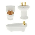 thumbnail image 1 of Casa de muñecas de cerámica, lavabo, bañera 1:24, juego de baño para casa de muñecas, modelo de juego, juguete para niños, casa de muñecas, muebles en, 1 of 8
