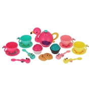 Kid Connection Flamingo Pretend Play Tea Set, 17 Pieces