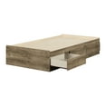 thumbnail image 6 of Nightstand 1 Drawer Weathered Oak Finish Modern Bedside Table, 6 of 10