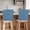Blue, variant on Purple Moroccon Chair Back Cover for Dining Room Set of 4,Country Chic Ethnic Minimalist Motifs Removable Kitchen Chair Slipcovers,Washable Seat Protector for Restaurant Party Banquet Wedding Décor