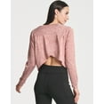 thumbnail image 3 of Real Essentials 4 Pack: Women's Dry-Fit Long Sleeve Petal Back Crop Top - Athletic Cropped Tee (Available in Plus Size), 3 of 6