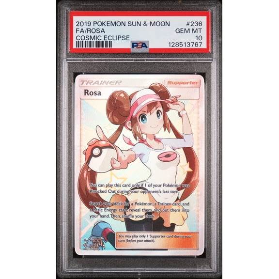 2019 Pokemon Sun and Moon Cosmic Eclipse Rosa #236 PSA 10