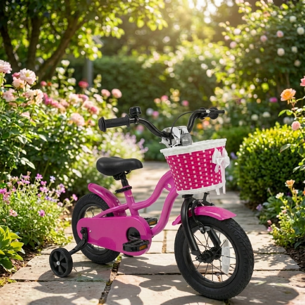 Redsmile Kids Bike 12 Inch with Training Wheels for Toddlers Boys Girls Ages 3-4 Years Old, 12 Inch Kids Bicycle with Adjustable Seat and Coaster Brake, Beginner Kids Bike, Multicolor